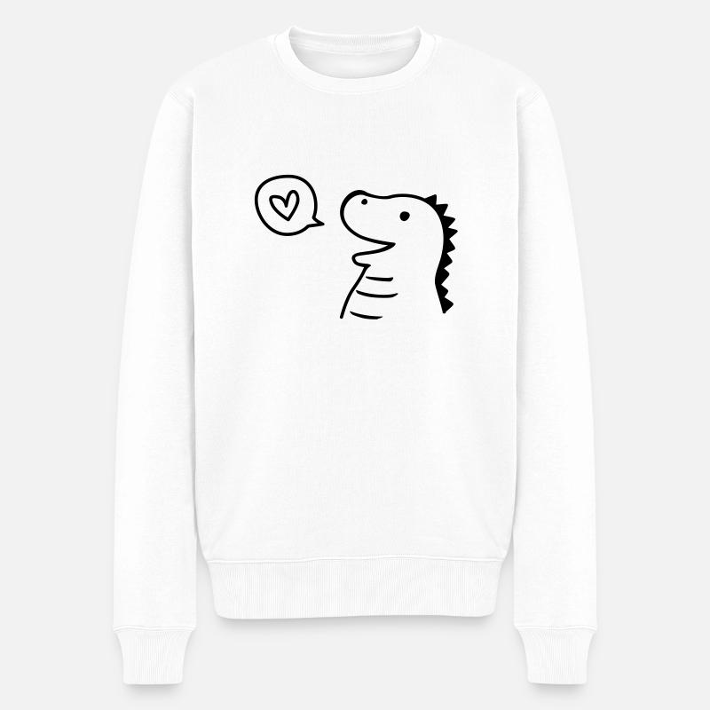 Cute Dino - Pull Premium bio Homme - blanc