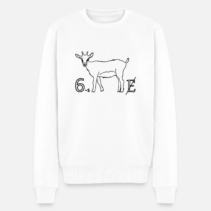 6zig - Männer Premium Bio Pullover - Weiß