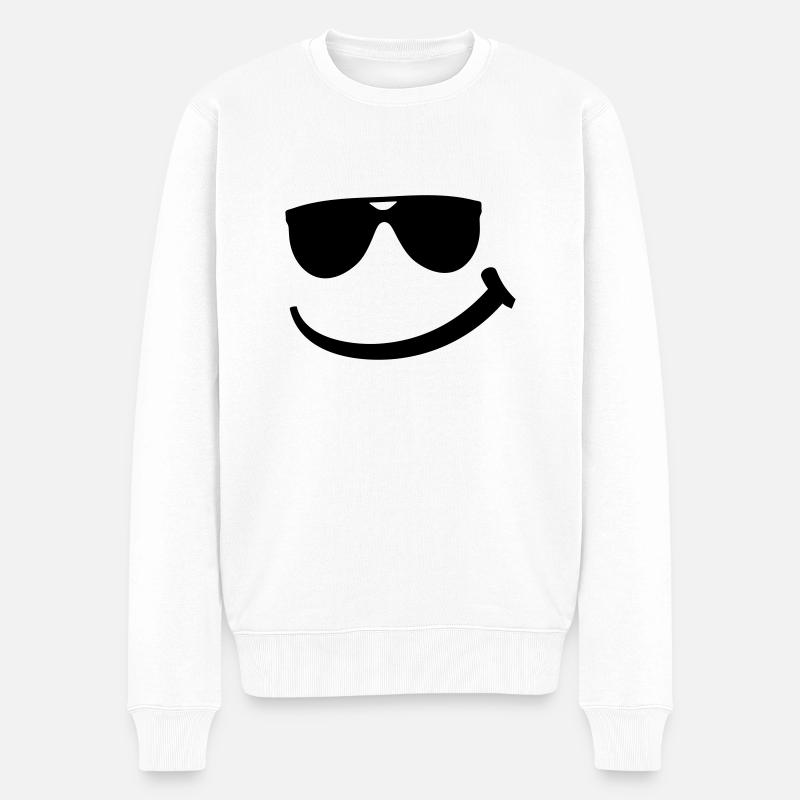 cool_smily_f1 - Männer Premium Bio Pullover - Weiß