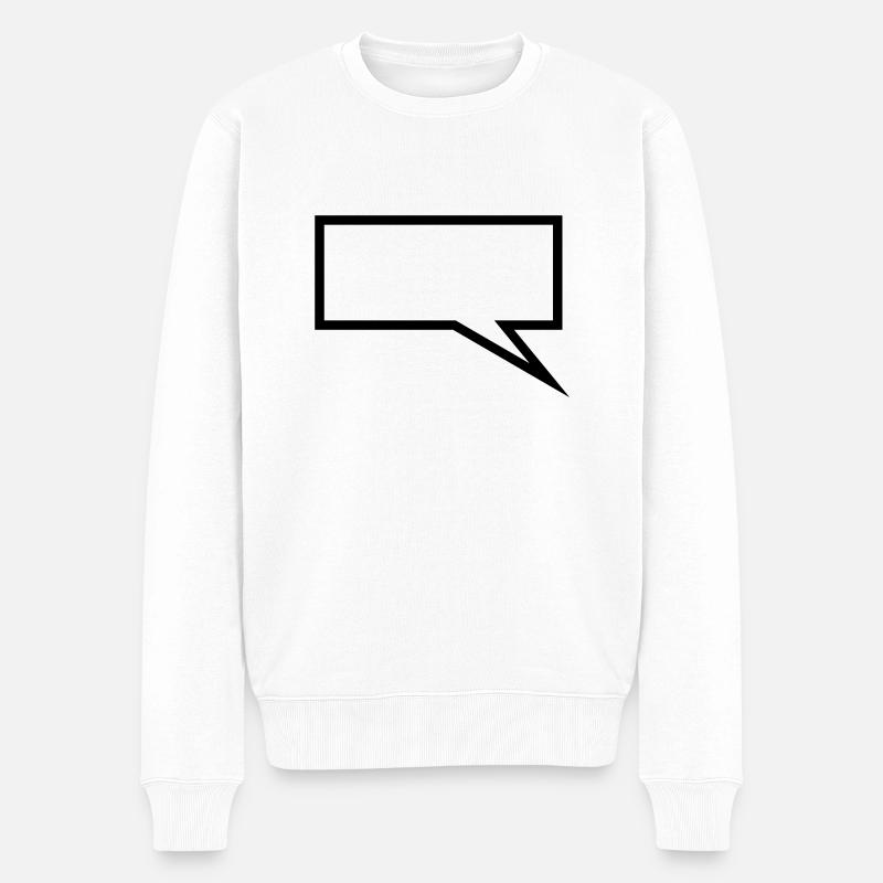 speech ballon - Pull Premium bio Homme - blanc