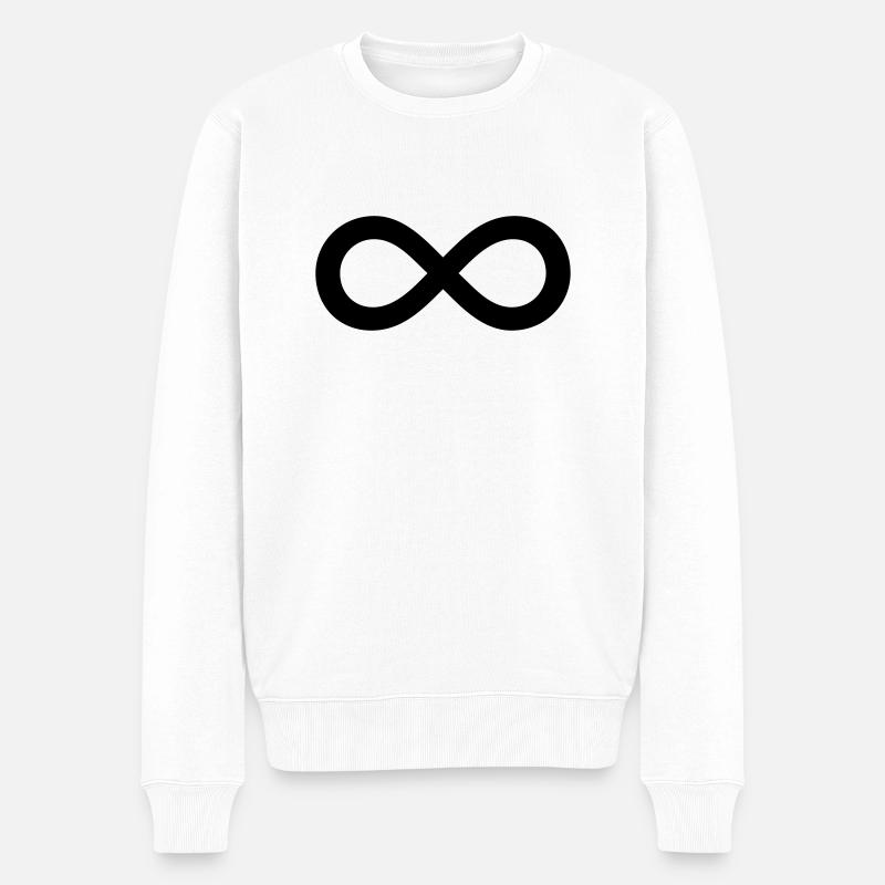infinitely - Männer Premium Bio Pullover - Weiß