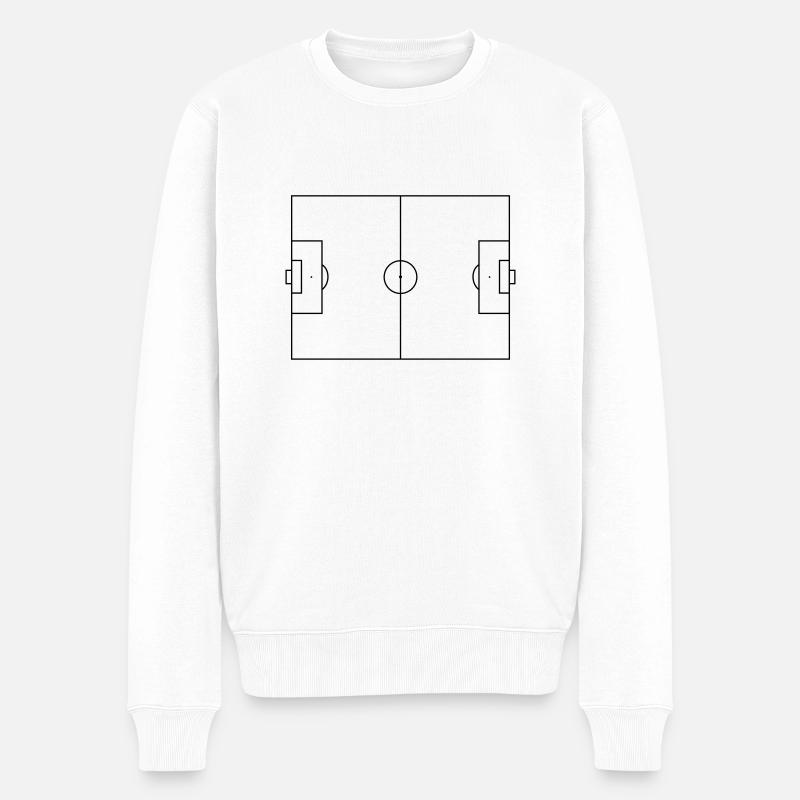 fussballfeld - Pull Premium bio Homme - blanc