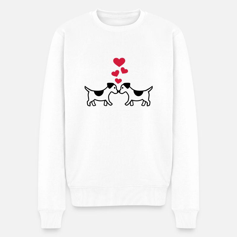 Chien - Pull Premium bio Homme - blanc