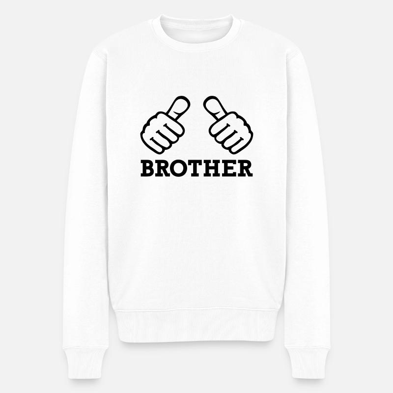 Bruder - Männer Premium Bio Pullover - Weiß