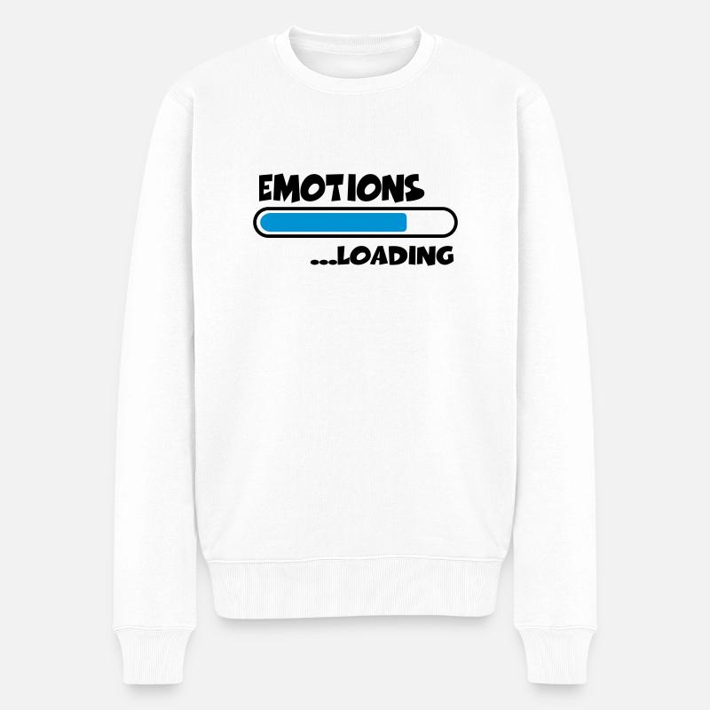 Emotions loading - Männer Premium Bio Pullover - Weiß
