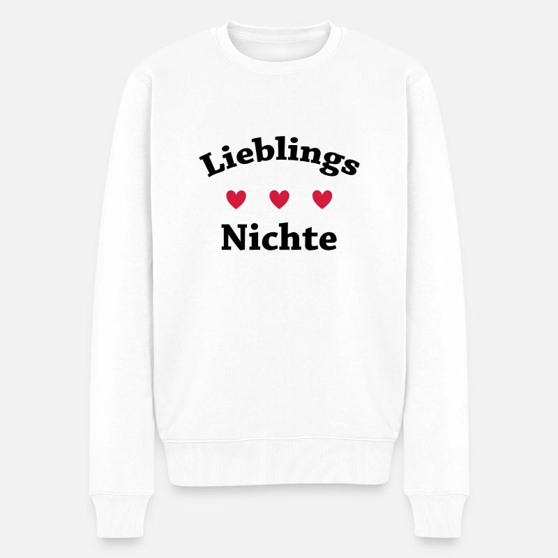 Lieblings Nichte - Männer Premium Bio Pullover - Weiß