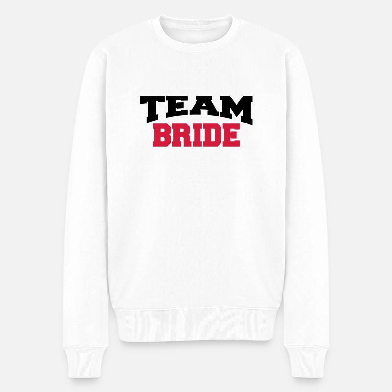 Team Bride - Männer Premium Bio Pullover - Weiß