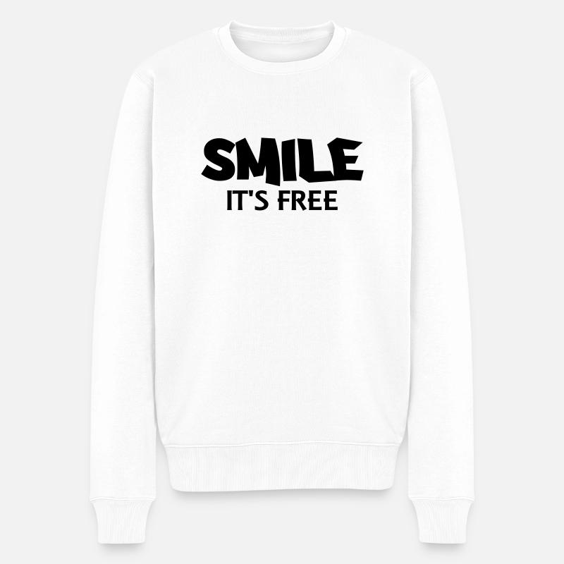Smile - It's free - Pull Premium bio Homme - blanc