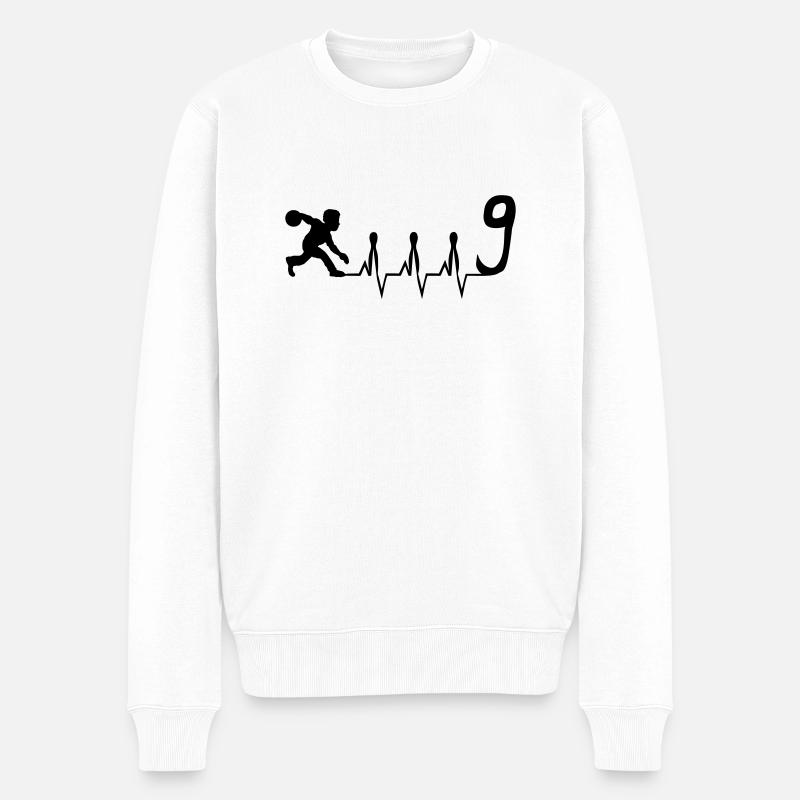 Heartbeat de Keglers - Pull Premium bio Homme - blanc
