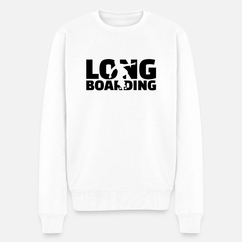 Longboarding - Pull Premium bio Homme - blanc