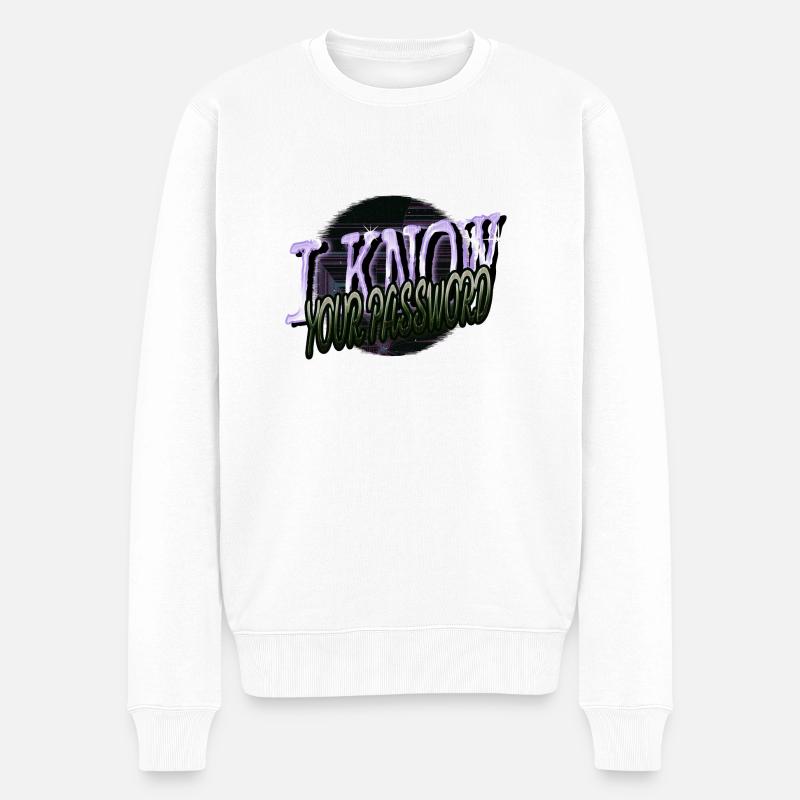 birthday hacker anonymous hacker hacking - Männer Premium Bio Pullover - Weiß