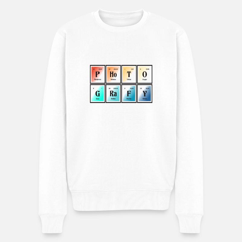Fotografie | Periodensystem der Elemente - Männer Premium Bio Pullover - Weiß