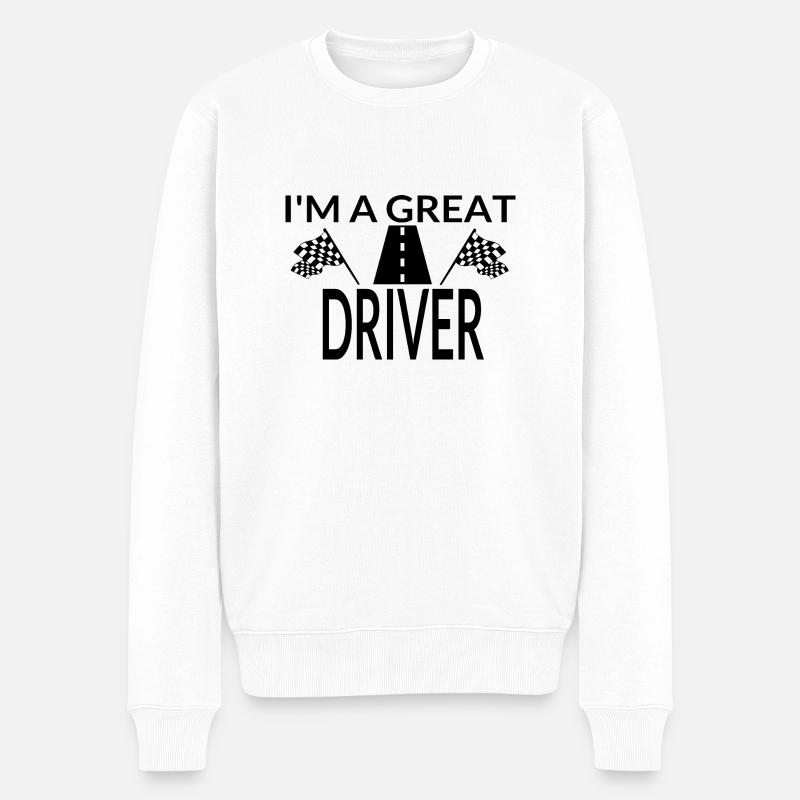 Auto - Männer Premium Bio Pullover - Weiß