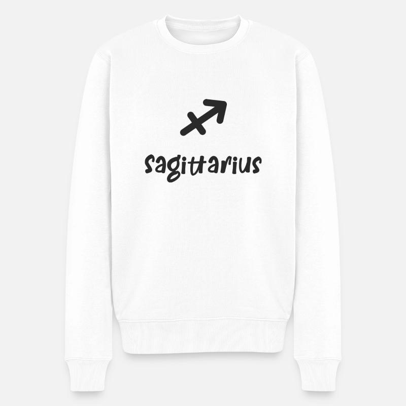 Chèvre étoilée Sagittaire - Pull Premium bio Homme - blanc