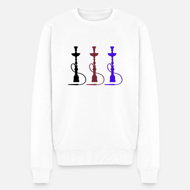 Shisha - Männer Premium Bio Pullover - Weiß