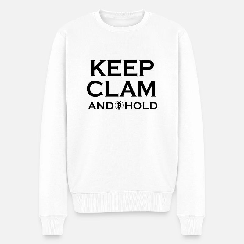 Bitcoin Trading Crypto Aktien - Männer Premium Bio Pullover - Weiß
