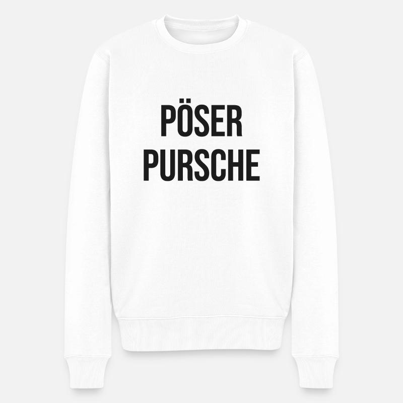 Pöser Pursche - Männer Premium Bio Pullover - Weiß
