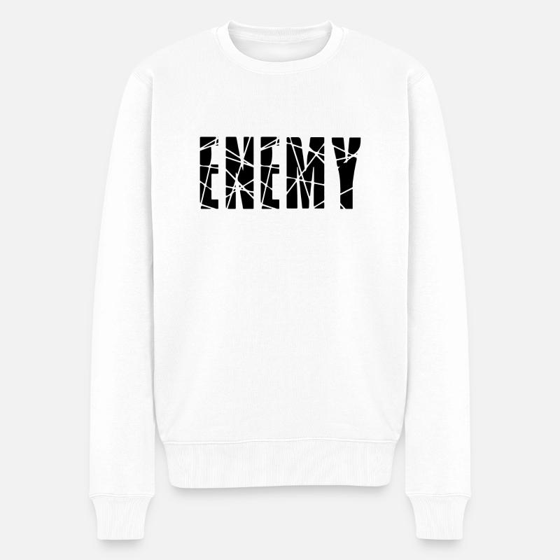Enemy - Männer Premium Bio Pullover - Weiß