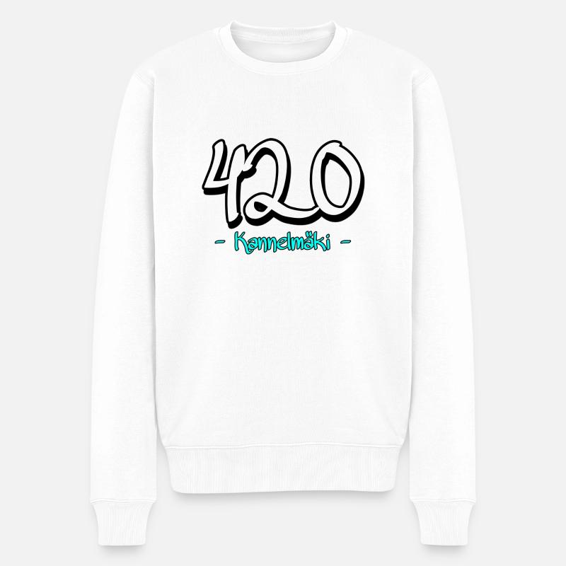 420 - Männer Premium Bio Pullover - Weiß