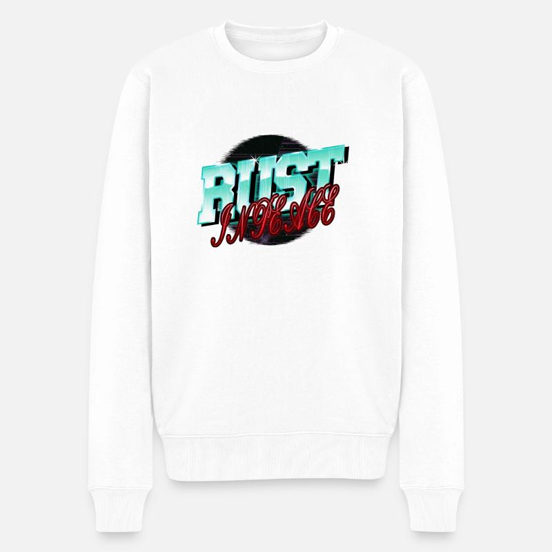 christmas robots boys artificial intelligence - Männer Premium Bio Pullover - Weiß