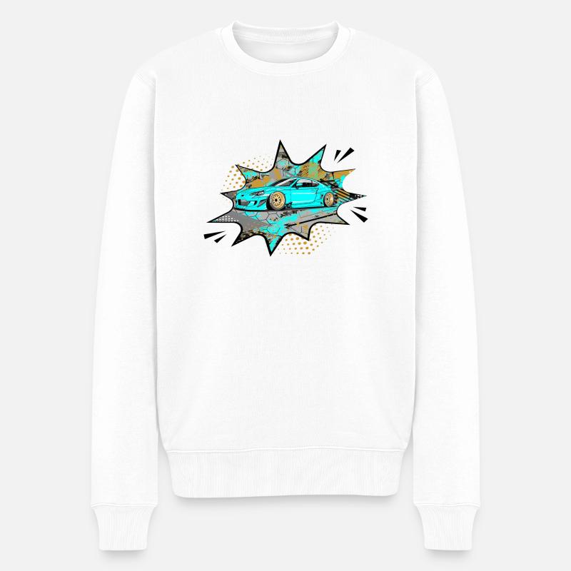 gt comic style - Männer Premium Bio Pullover - Weiß