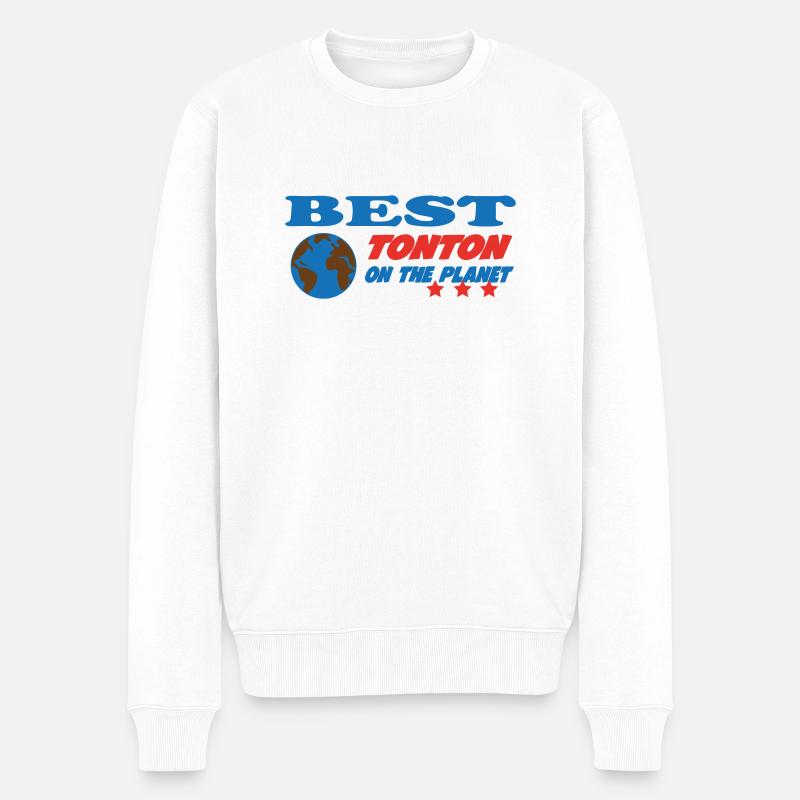 bester TONTON der Welt - Männer Premium Bio Pullover - Weiß