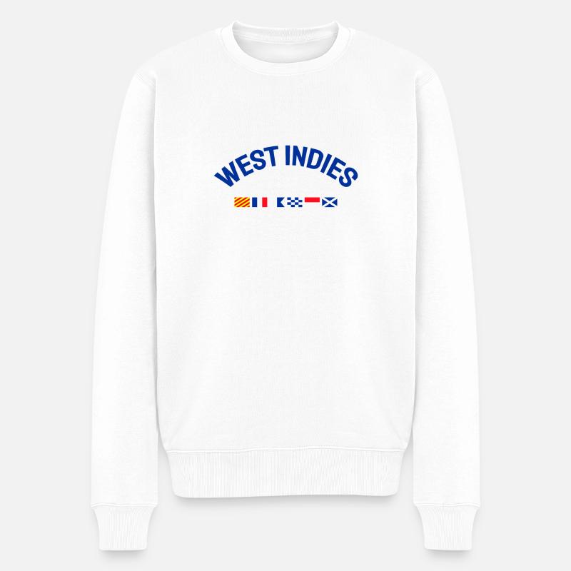 Drapeaux des Antilles - Karibik - Caraïbes - Flaggen - Pull Premium bio Homme - blanc