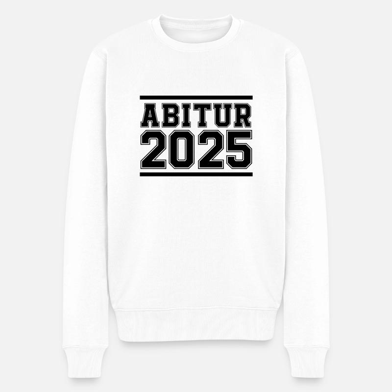 Abitur 2025 - Männer Premium Bio Pullover - Weiß