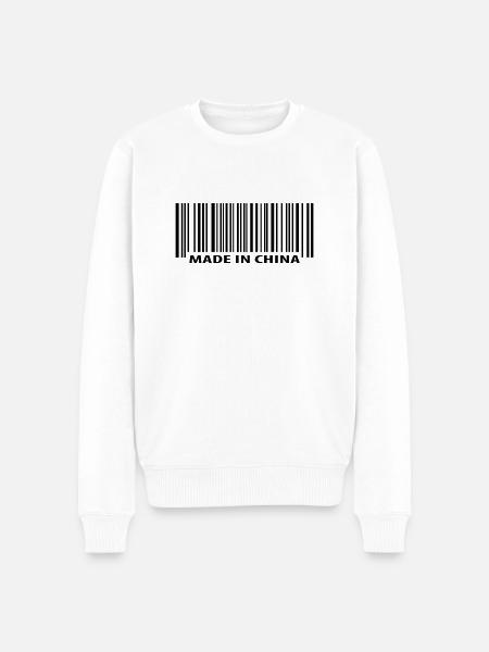 Made in China - Männer Premium Bio Pullover - Weiß