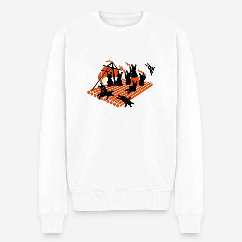 méduses radeau / medusas raft (2c) - Pull Premium bio Homme - blanc