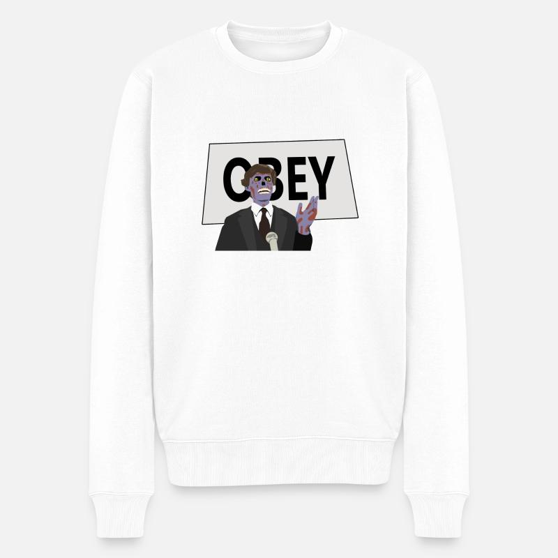 Obey - Männer Premium Bio Pullover - Weiß