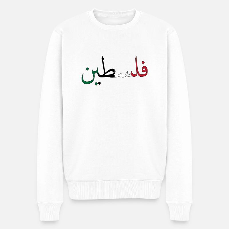 Palestina - Männer Premium Bio Pullover - Weiß