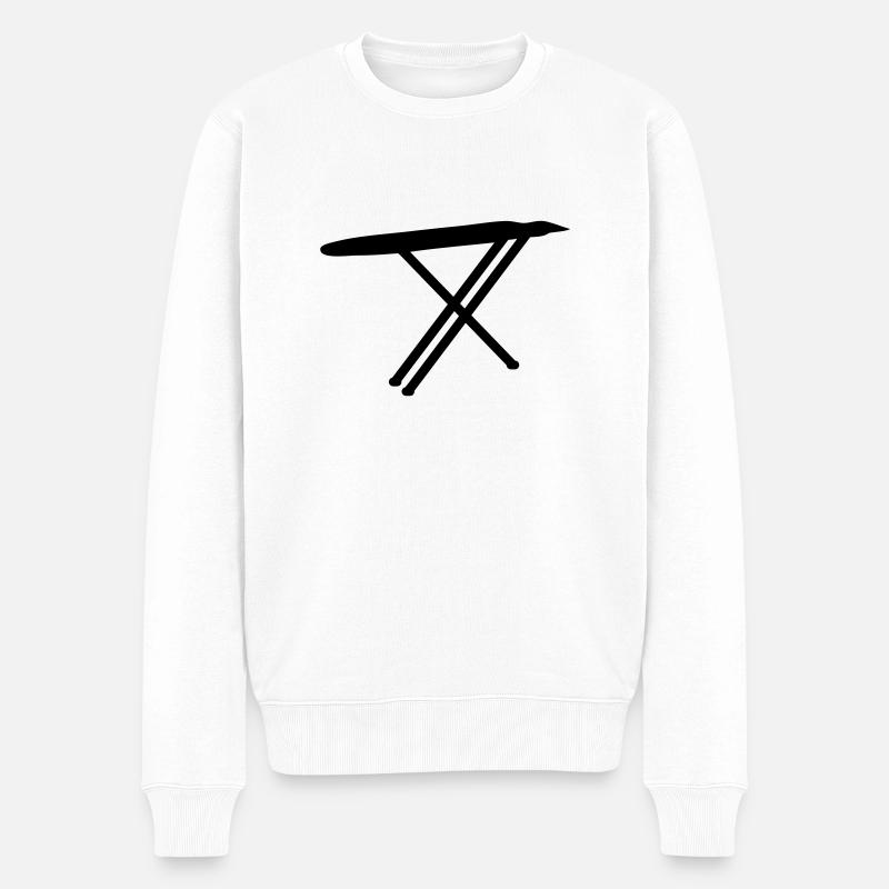bügelbrett - Männer Premium Bio Pullover - Weiß