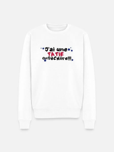 mA TATIE déchire - Pull Premium bio Homme - blanc