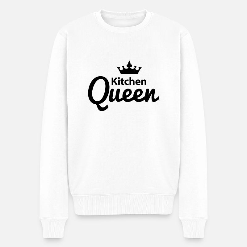 Kitchen Queen - Pull Premium bio Homme - blanc