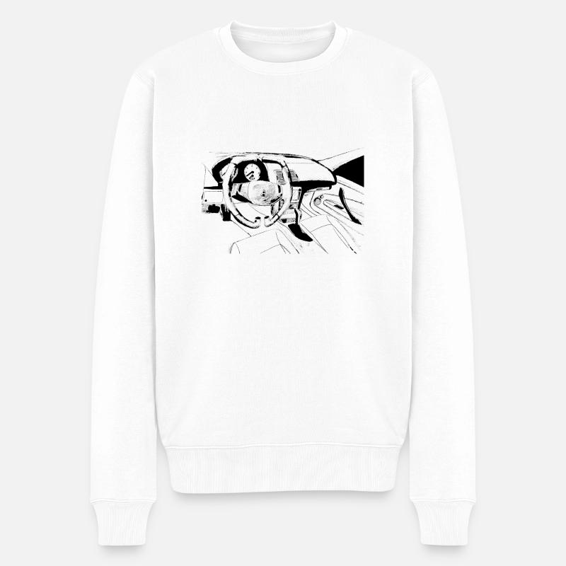 fantasy car inside - Männer Premium Bio Pullover - Weiß