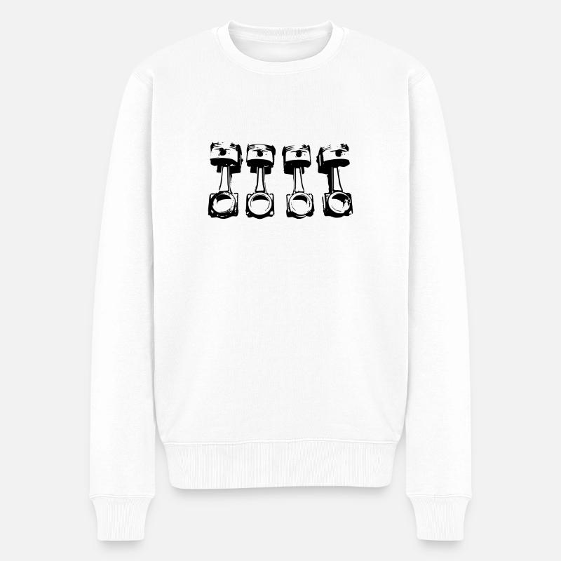 Pistons 4 cylindres - Pull Premium bio Homme - blanc