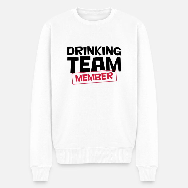 Drinking Team : Member - Pull Premium bio Homme - blanc