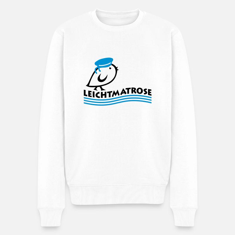 TWEETLERCOOLS - Leichtmatrose - Männer Premium Bio Pullover - Weiß