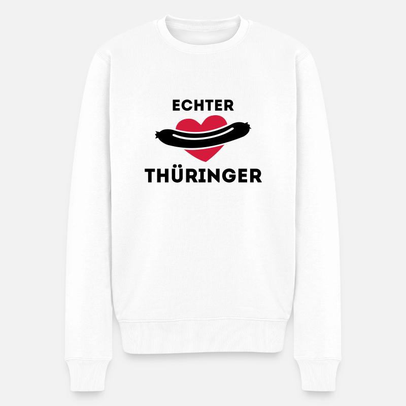 Réel Thuringe - Bratwurst amour - Pull Premium bio Homme - blanc