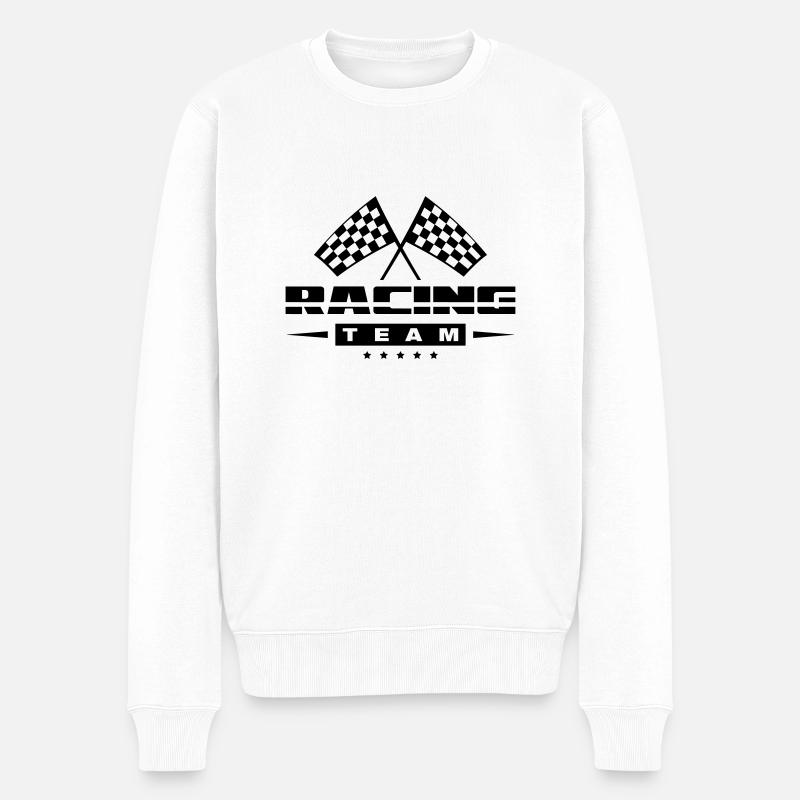 racing_team_ra1 - Männer Premium Bio Pullover - Weiß
