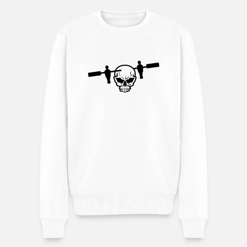 Tischfussball - Männer Premium Bio Pullover - Weiß