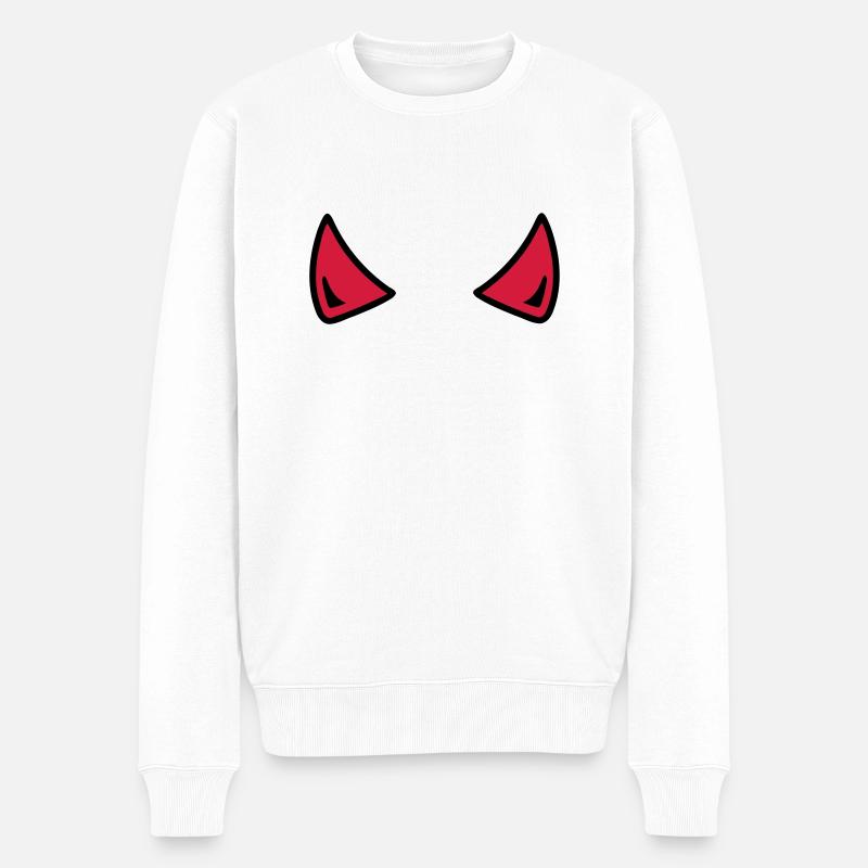Teufel - Männer Premium Bio Pullover - Weiß