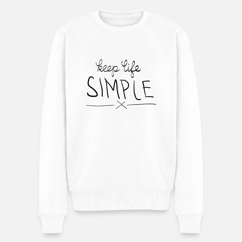 Keep Life Simple - Pull Premium bio Homme - blanc