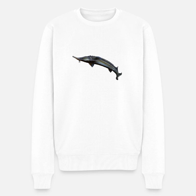 esturgeon sterlet - Pull Premium bio Homme - blanc