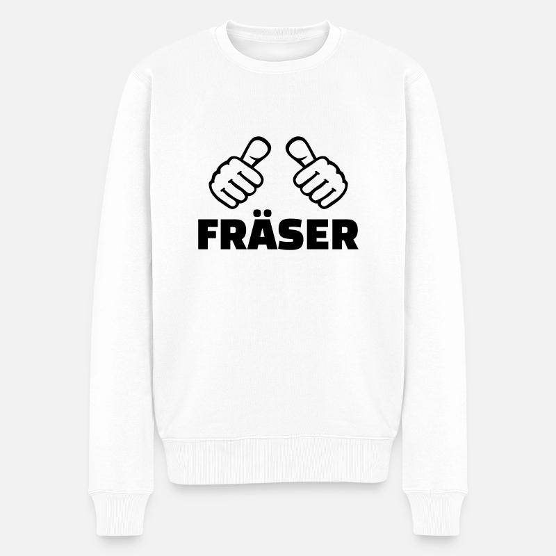 Fräser - Männer Premium Bio Pullover - Weiß