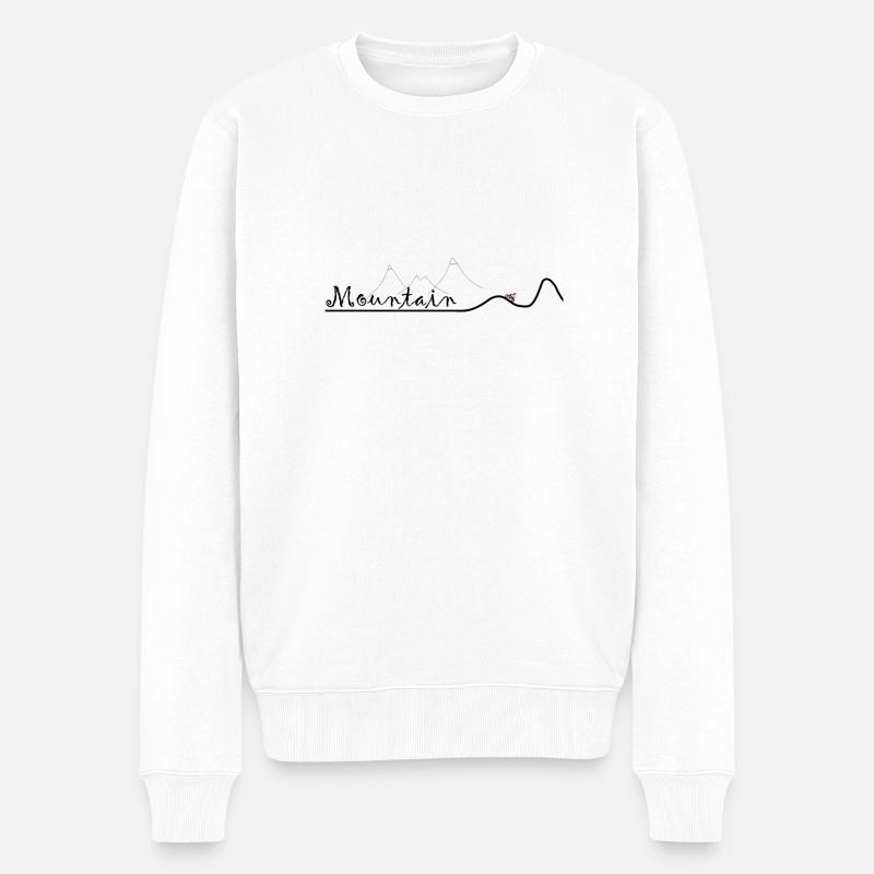 Mountainbike - Männer Premium Bio Pullover - Weiß
