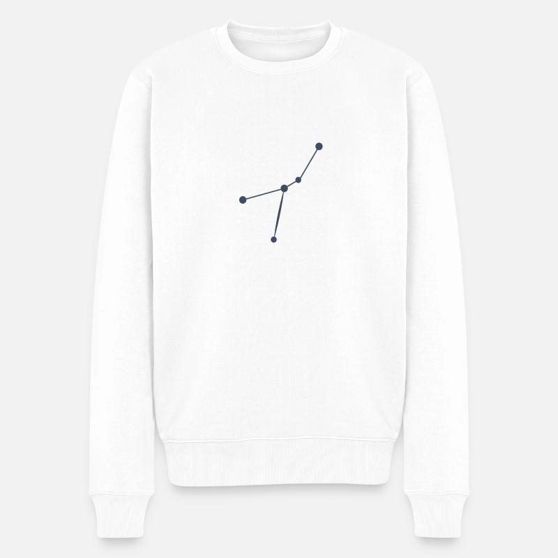 Krebs - Männer Premium Bio Pullover - Weiß