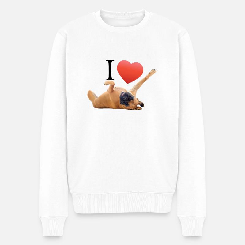 J'aime les chiens - Pull Premium bio Homme - blanc