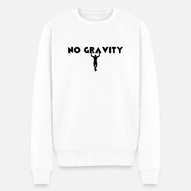 No Gravity - Männer Premium Bio Pullover - Weiß